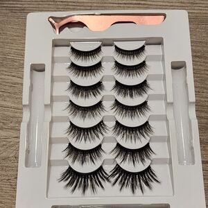 Gulanne Magnetic‎ Eyelash Kit *Lash set & Tweezers- No Eyeliner Waterproof KZ